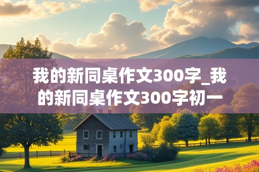 我的新同桌作文300字_我的新同桌作文300字初一