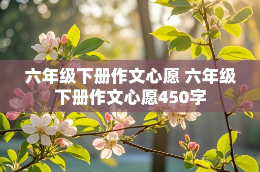 六年级下册作文心愿 六年级下册作文心愿450字