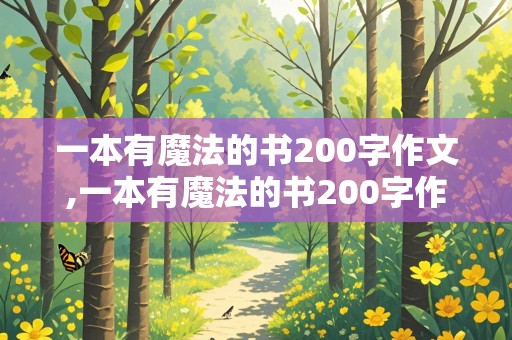 一本有魔法的书200字作文,一本有魔法的书200字作文三年级