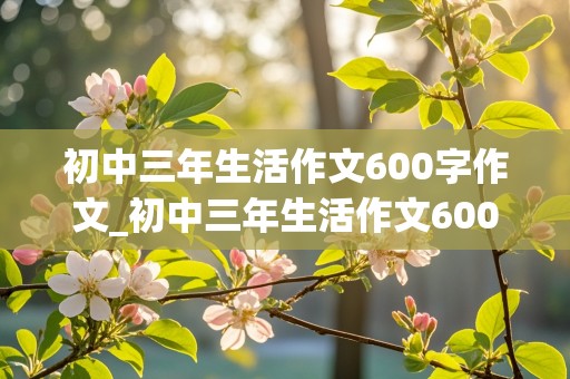 初中三年生活作文600字作文_初中三年生活作文600字作文通用