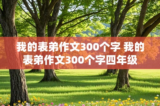 我的表弟作文300个字 我的表弟作文300个字四年级