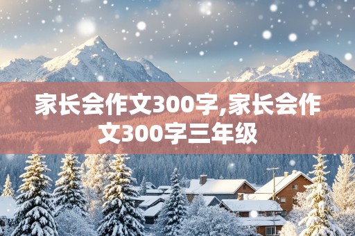 家长会作文300字,家长会作文300字三年级