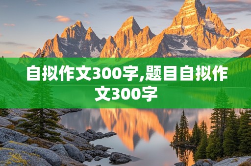 自拟作文300字,题目自拟作文300字