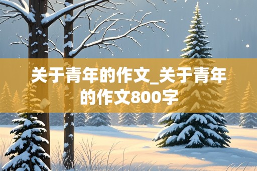 关于青年的作文_关于青年的作文800字