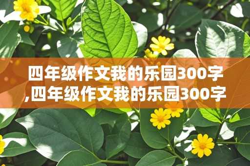 四年级作文我的乐园300字,四年级作文我的乐园300字免费