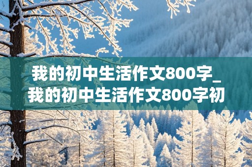 我的初中生活作文800字_我的初中生活作文800字初三记叙文