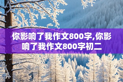 你影响了我作文800字,你影响了我作文800字初二