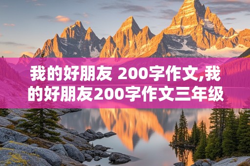 我的好朋友 200字作文,我的好朋友200字作文三年级上册