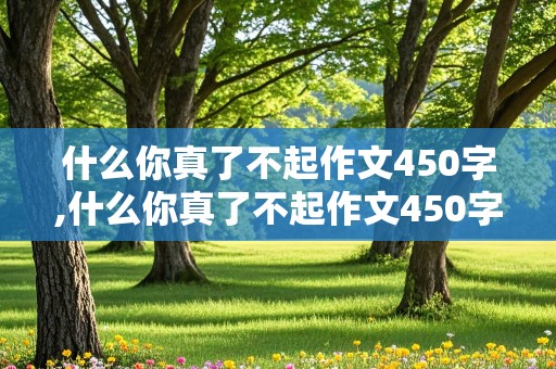 什么你真了不起作文450字,什么你真了不起作文450字左右