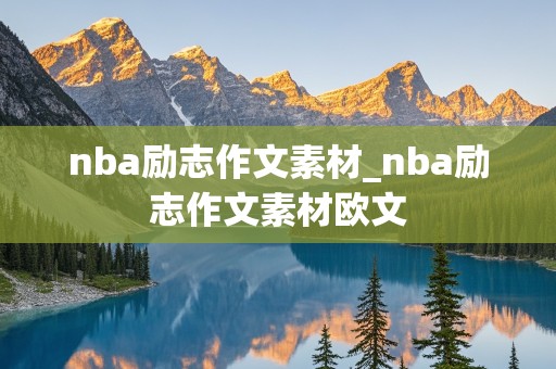 nba励志作文素材_nba励志作文素材欧文