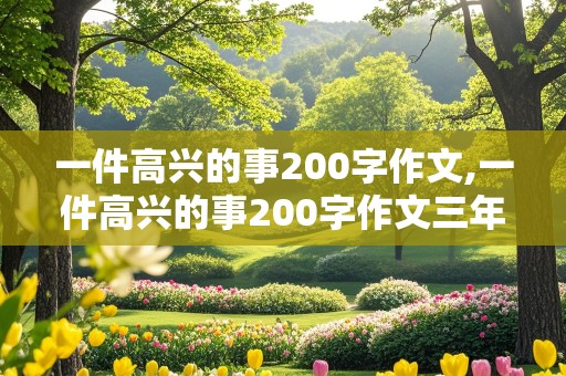 一件高兴的事200字作文,一件高兴的事200字作文三年级