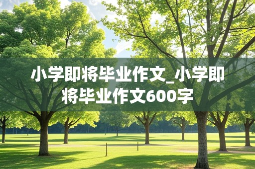 小学即将毕业作文_小学即将毕业作文600字