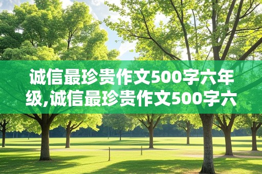 诚信最珍贵作文500字六年级,诚信最珍贵作文500字六年级记叙文