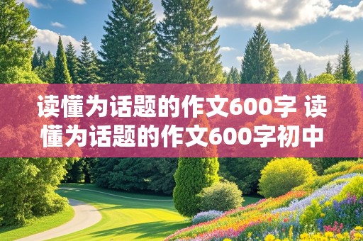 读懂为话题的作文600字 读懂为话题的作文600字初中