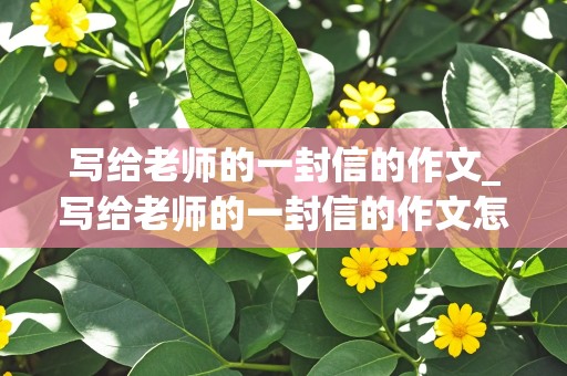 写给老师的一封信的作文_写给老师的一封信的作文怎么写