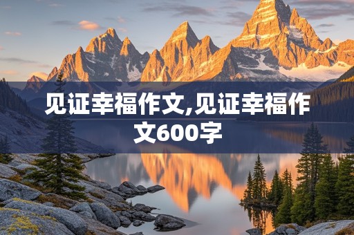 见证幸福作文,见证幸福作文600字