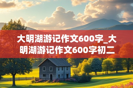 大明湖游记作文600字_大明湖游记作文600字初二