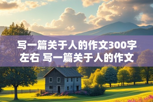 写一篇关于人的作文300字左右 写一篇关于人的作文300字左右三年级