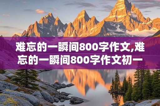 难忘的一瞬间800字作文,难忘的一瞬间800字作文初一