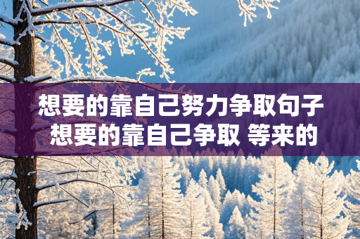 想要的靠自己努力争取句子 想要的靠自己争取 等来的都是