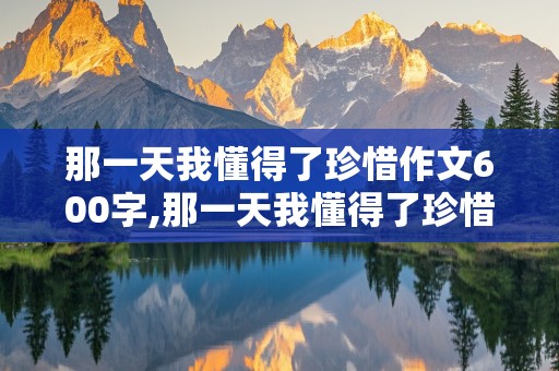 那一天我懂得了珍惜作文600字,那一天我懂得了珍惜作文600字,开头怎么写