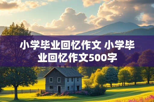 小学毕业回忆作文 小学毕业回忆作文500字