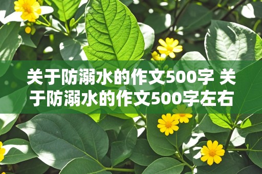 关于防溺水的作文500字 关于防溺水的作文500字左右