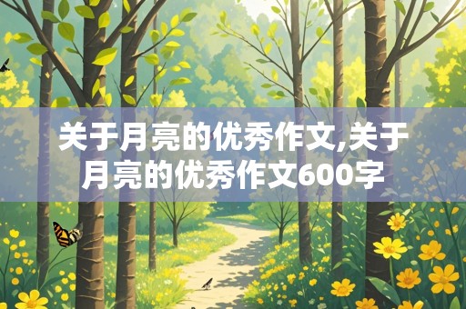 关于月亮的优秀作文,关于月亮的优秀作文600字