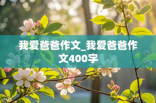 我爱爸爸作文_我爱爸爸作文400字