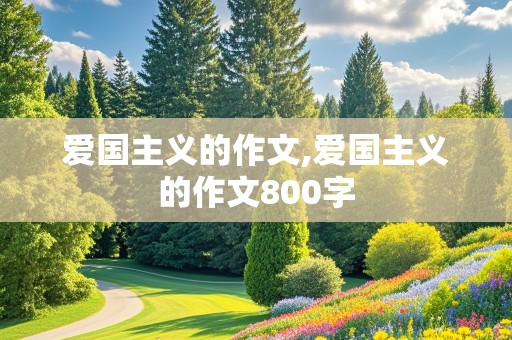 爱国主义的作文,爱国主义的作文800字