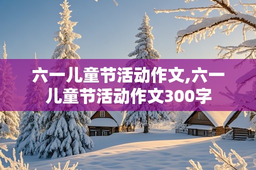 六一儿童节活动作文,六一儿童节活动作文300字