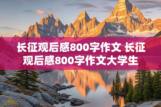 长征观后感800字作文 长征观后感800字作文大学生