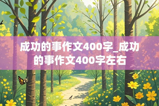 成功的事作文400字_成功的事作文400字左右