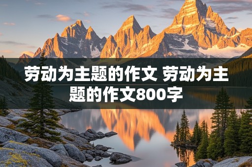 劳动为主题的作文 劳动为主题的作文800字