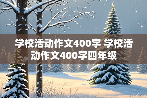 学校活动作文400字 学校活动作文400字四年级