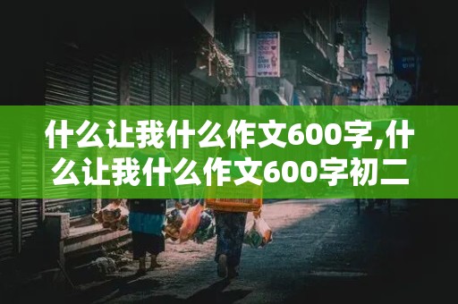 什么让我什么作文600字,什么让我什么作文600字初二