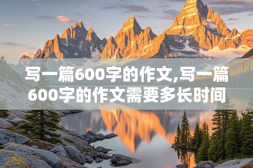 写一篇600字的作文,写一篇600字的作文需要多长时间