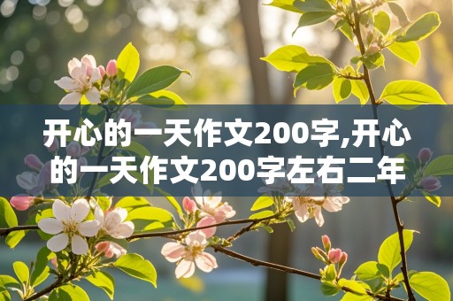 开心的一天作文200字,开心的一天作文200字左右二年级