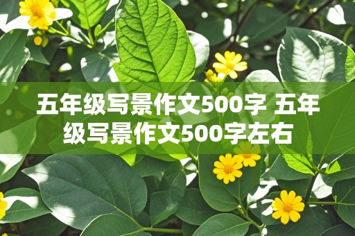 五年级写景作文500字 五年级写景作文500字左右