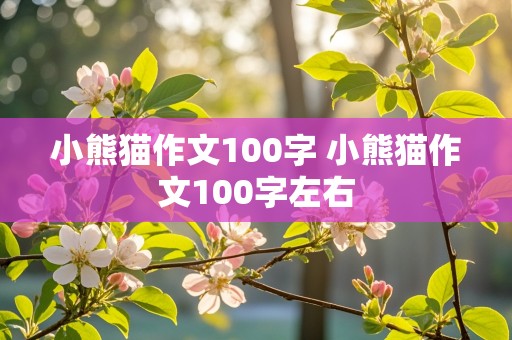 小熊猫作文100字 小熊猫作文100字左右