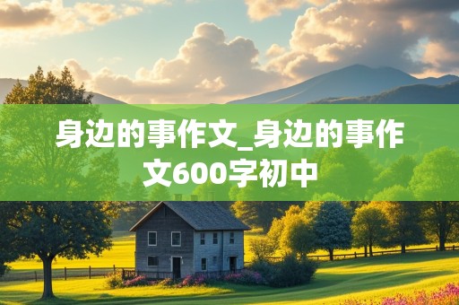 身边的事作文_身边的事作文600字初中