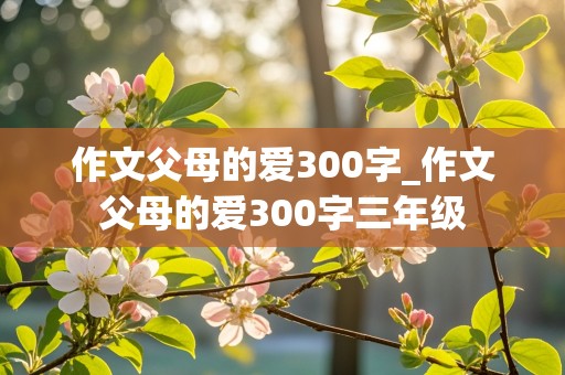 作文父母的爱300字_作文父母的爱300字三年级