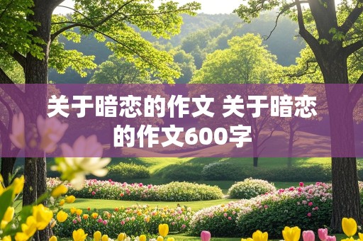 关于暗恋的作文 关于暗恋的作文600字