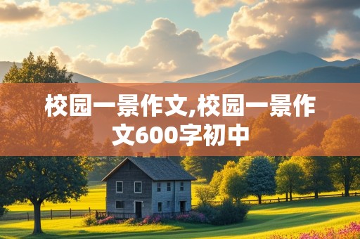 校园一景作文,校园一景作文600字初中