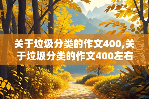 关于垃圾分类的作文400,关于垃圾分类的作文400左右