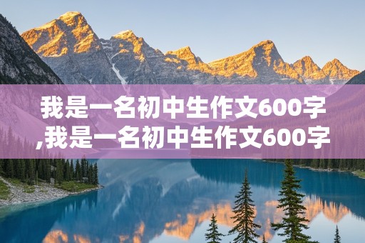 我是一名初中生作文600字,我是一名初中生作文600字作文