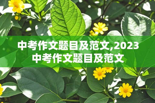 中考作文题目及范文,2023中考作文题目及范文