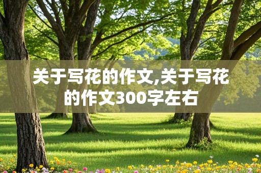 关于写花的作文,关于写花的作文300字左右