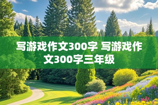 写游戏作文300字 写游戏作文300字三年级