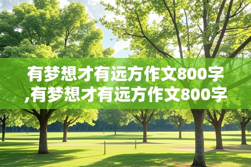 有梦想才有远方作文800字,有梦想才有远方作文800字记叙文